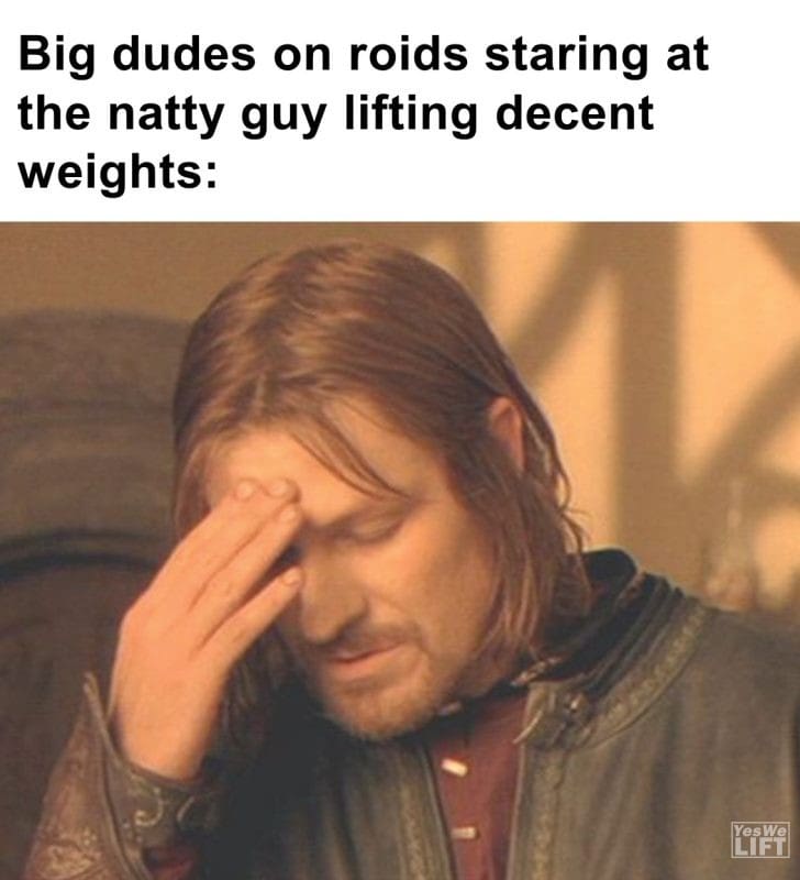 265 - Big Dudes On Roids Staring At The Natty Guy Lifting Decent Weights