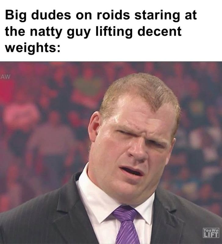 281 - Big Dudes On Roids Staring At The Natty Guy Lifting Decent Weights