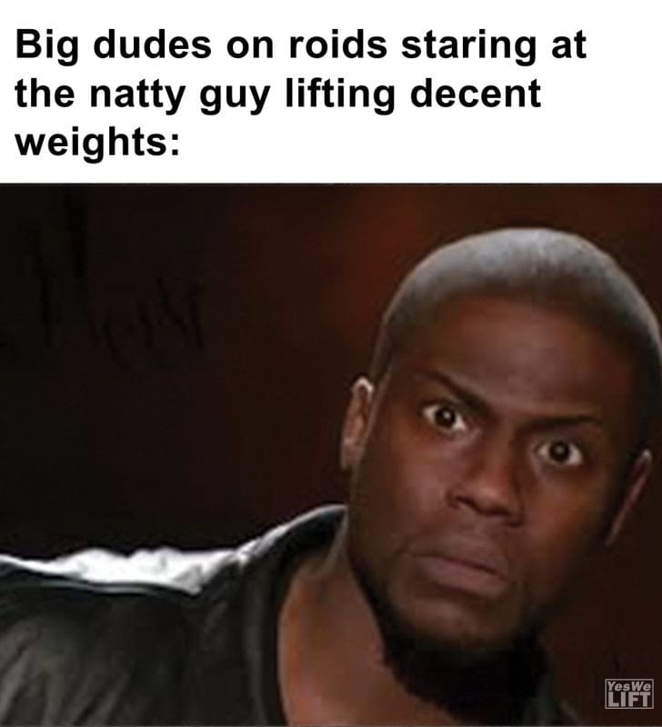 292 - Big Dudes On Roids Staring At The Natty Guy Lifting Decent Weights