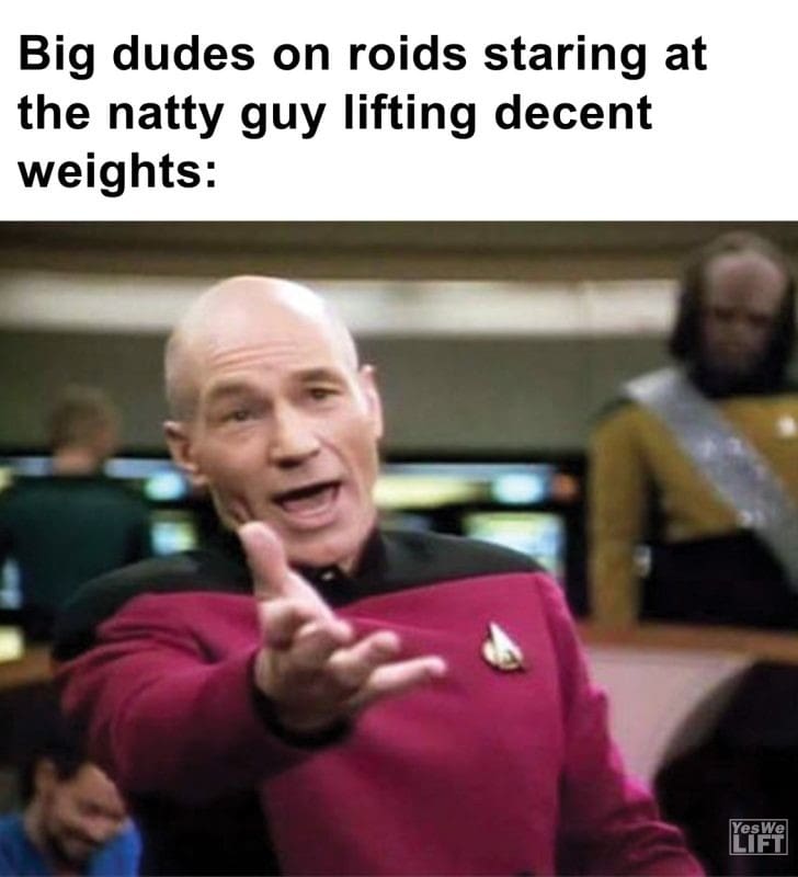 293 - Big Dudes On Roids Staring At The Natty Guy Lifting Decent Weights