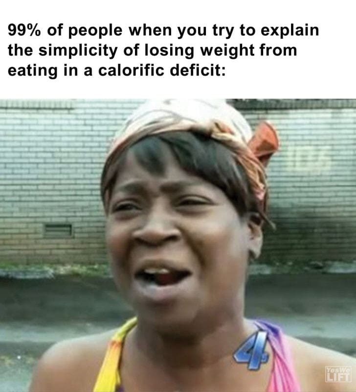 296 - 99 Of People When You Try To Explain The Simplicity Of Losing Weight From Eating In A Calorific Deficit