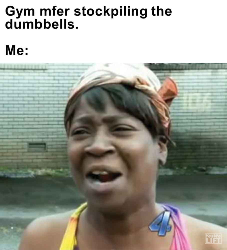 296 - Gym Mfer Stockpiling The Dumbbells. Me
