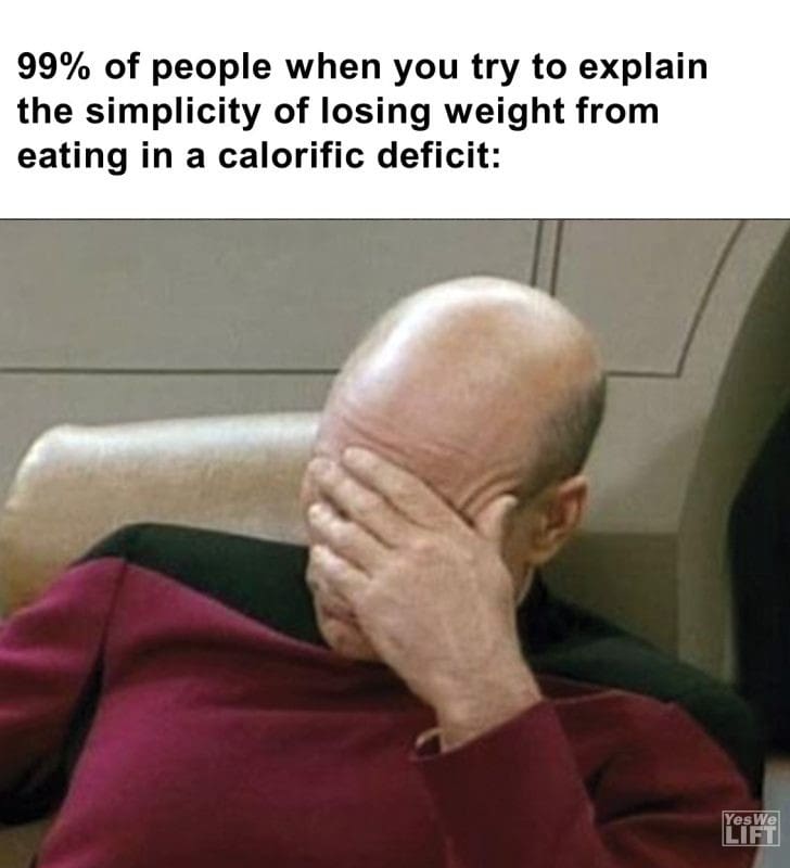 298 - 99 Of People When You Try To Explain The Simplicity Of Losing Weight From Eating In A Calorific Deficit