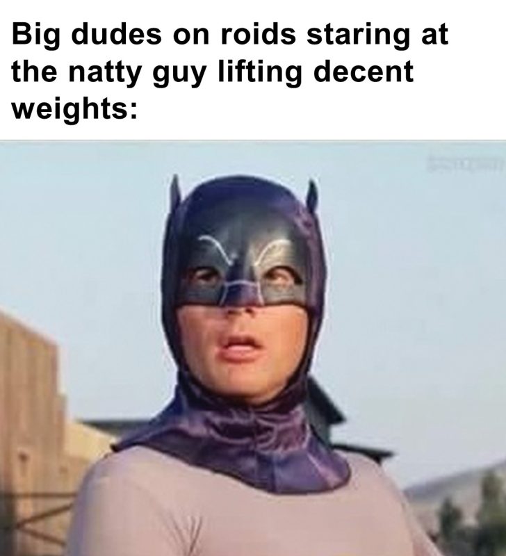 303 - Big Dudes On Roids Staring At The Natty Guy Lifting Decent Weights