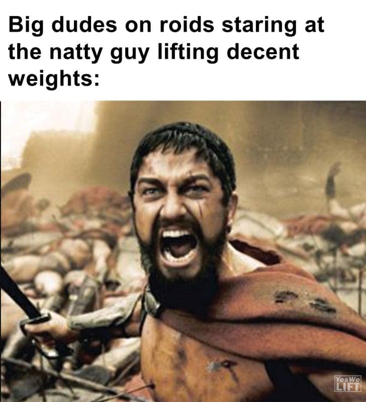 304 - Big Dudes On Roids Staring At The Natty Guy Lifting Decent Weights