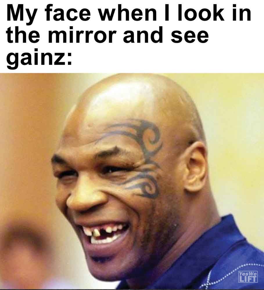 312 - My Face When I Look In The Mirror And See Gainz
