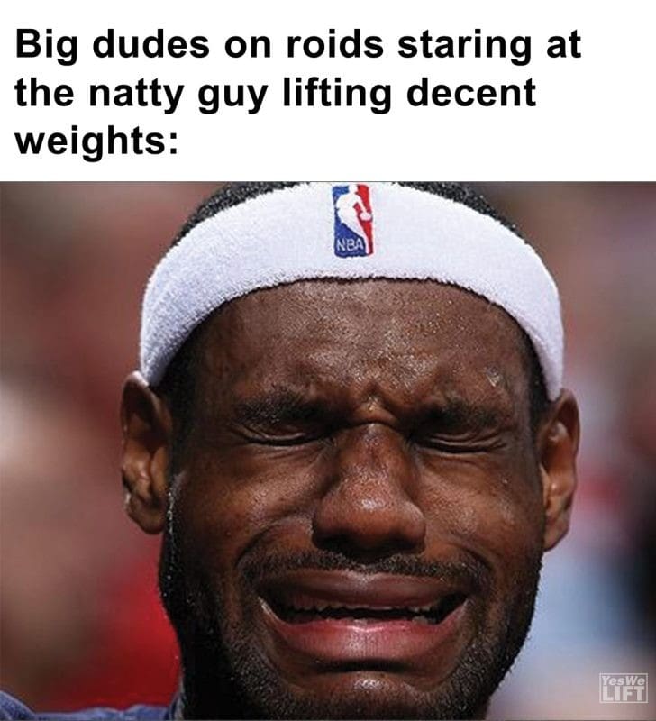 330 - Big Dudes On Roids Staring At The Natty Guy Lifting Decent Weights