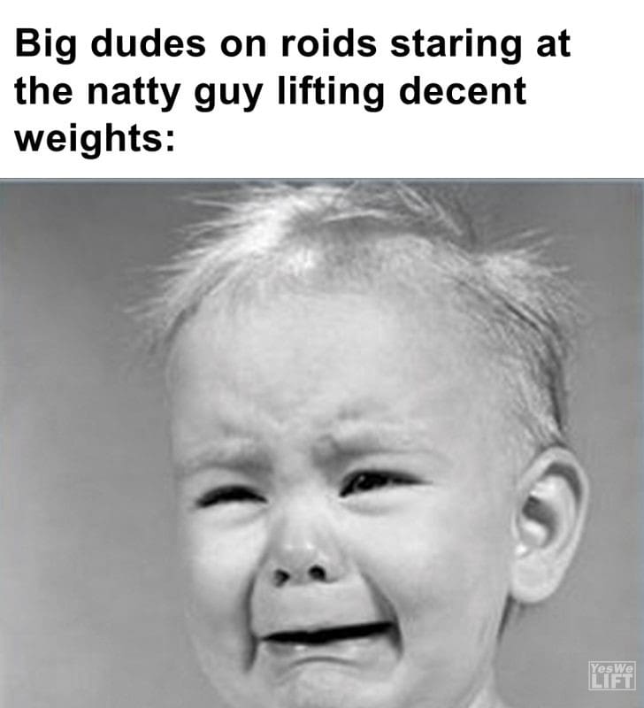 331 - Big Dudes On Roids Staring At The Natty Guy Lifting Decent Weights