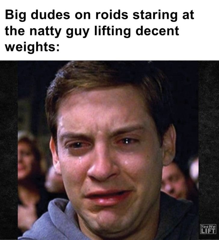 332 - Big Dudes On Roids Staring At The Natty Guy Lifting Decent Weights