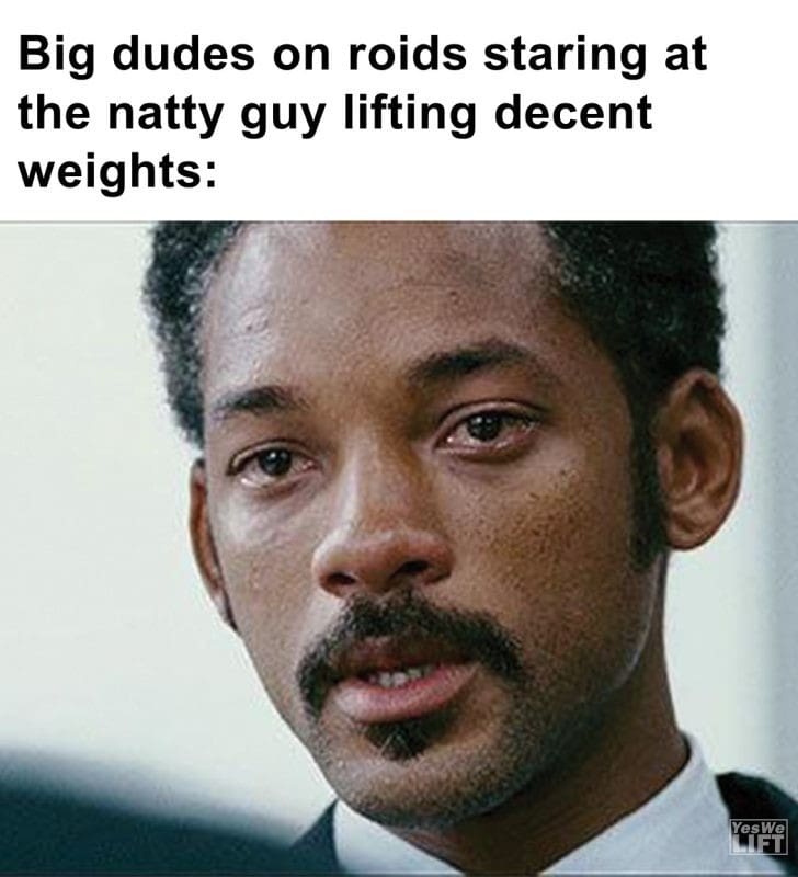 333 - Big Dudes On Roids Staring At The Natty Guy Lifting Decent Weights