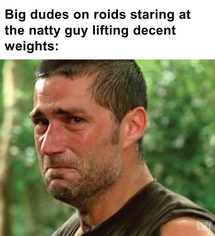 336 - Big Dudes On Roids Staring At The Natty Guy Lifting Decent Weights