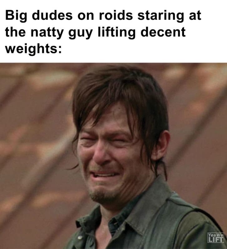 337 - Big Dudes On Roids Staring At The Natty Guy Lifting Decent Weights