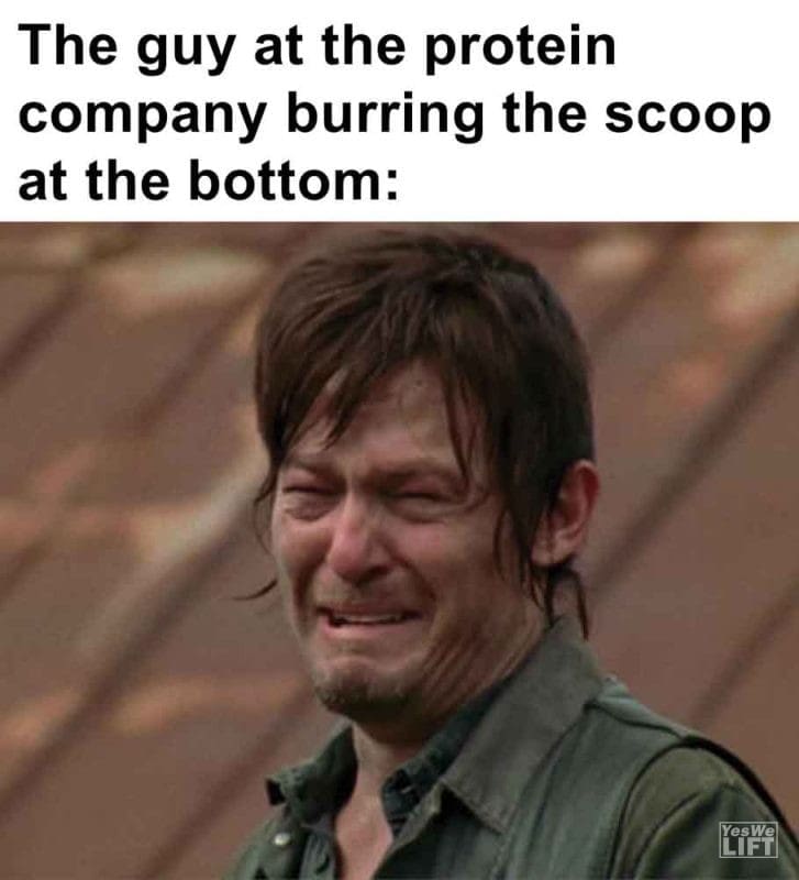 337 - The Guy At The Protein Company Burring The Scoop At The Bottom
