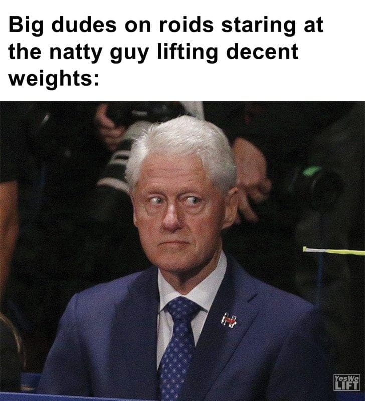339 - Big Dudes On Roids Staring At The Natty Guy Lifting Decent Weights