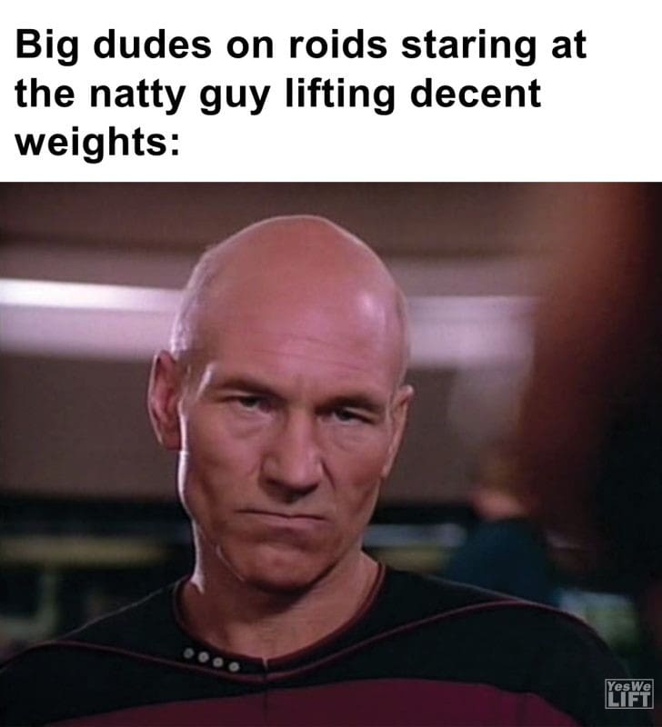 345 - Big Dudes On Roids Staring At The Natty Guy Lifting Decent Weights