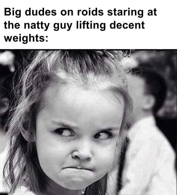 346 - Big Dudes On Roids Staring At The Natty Guy Lifting Decent Weights