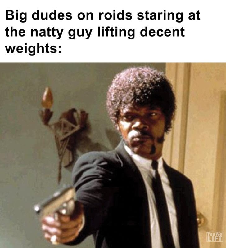 347 - Big Dudes On Roids Staring At The Natty Guy Lifting Decent Weights