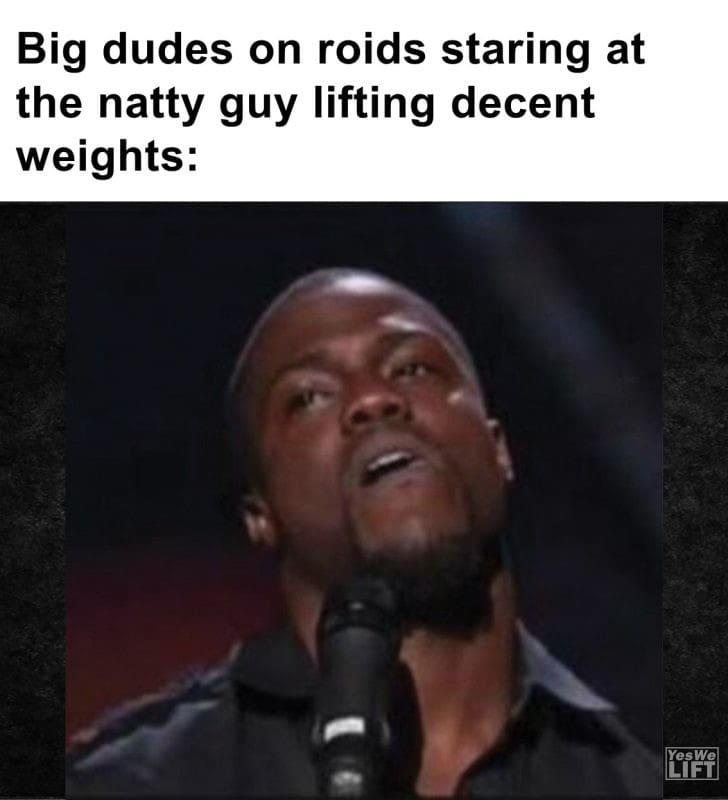 348 - Big Dudes On Roids Staring At The Natty Guy Lifting Decent Weights