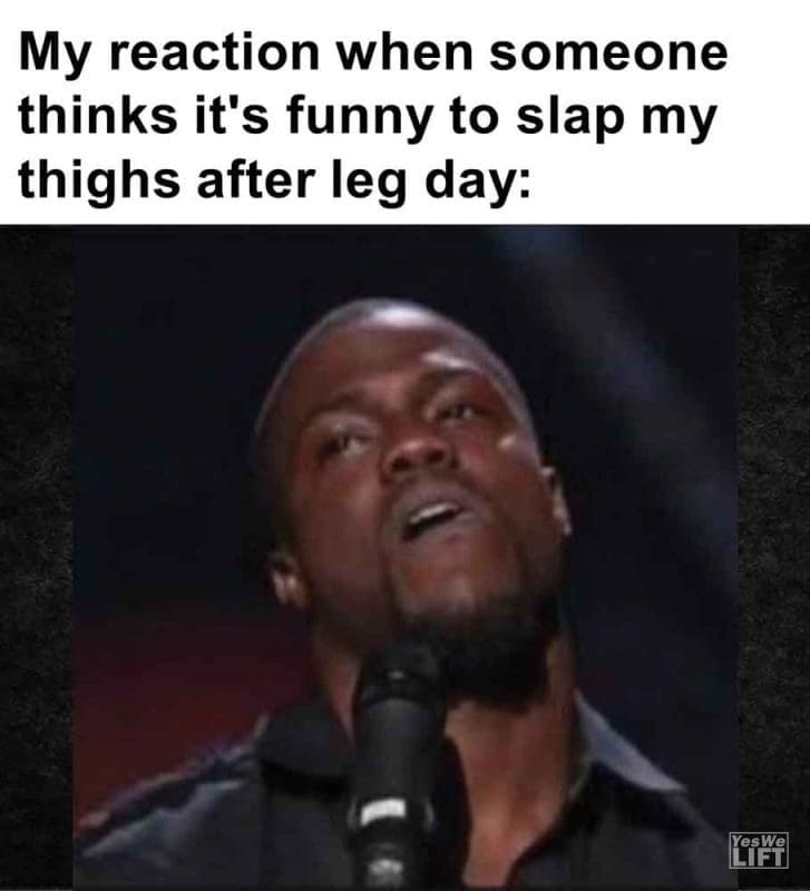 348 - My Reaction When Someone Thinks It's Funny To Slap My Thighs After Leg Day