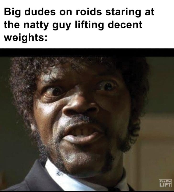 356 - Big Dudes On Roids Staring At The Natty Guy Lifting Decent Weights
