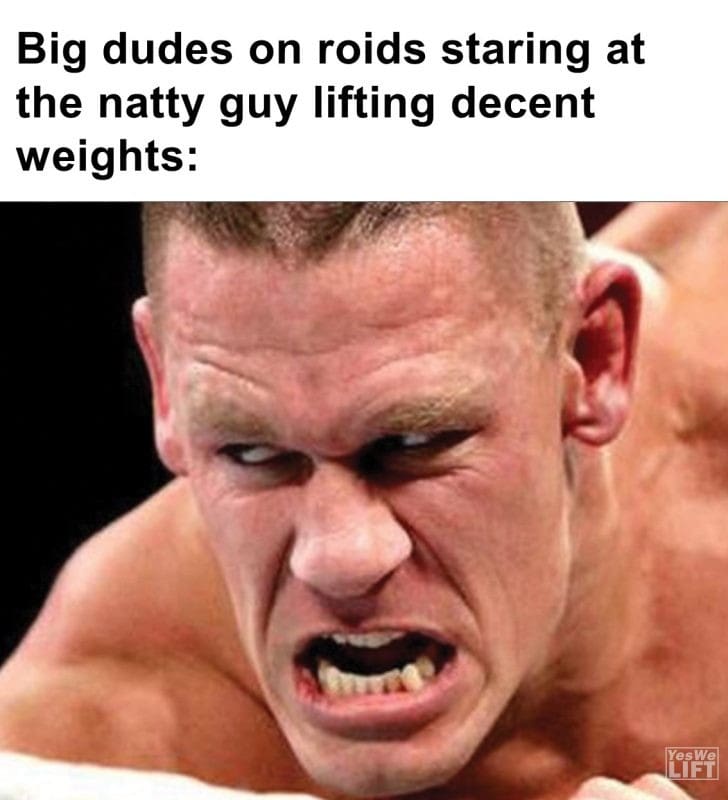 360 - Big Dudes On Roids Staring At The Natty Guy Lifting Decent Weights