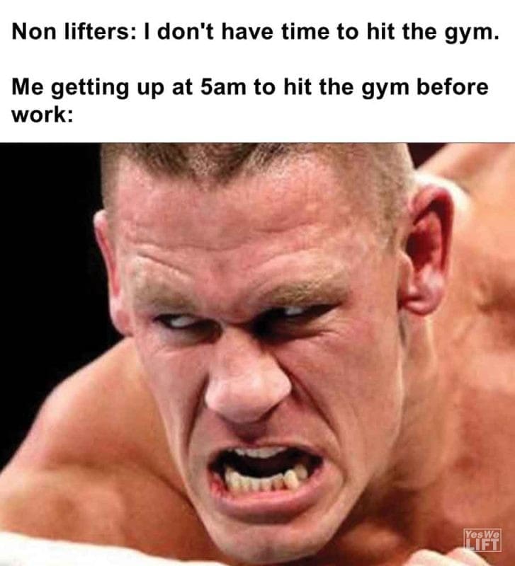 360 - Non Lifters I Don't Have Time To Hit The Gym. Me Getting Up At 5am To Hit The Gym Before Work