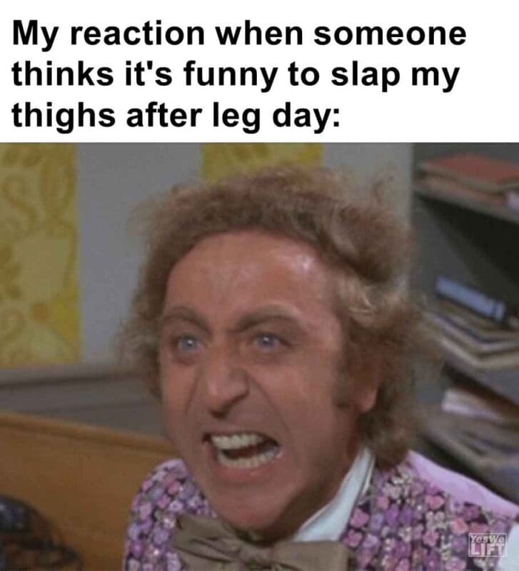362   My Reaction When Someone Thinks It's Funny To Slap My Thighs After Leg Day