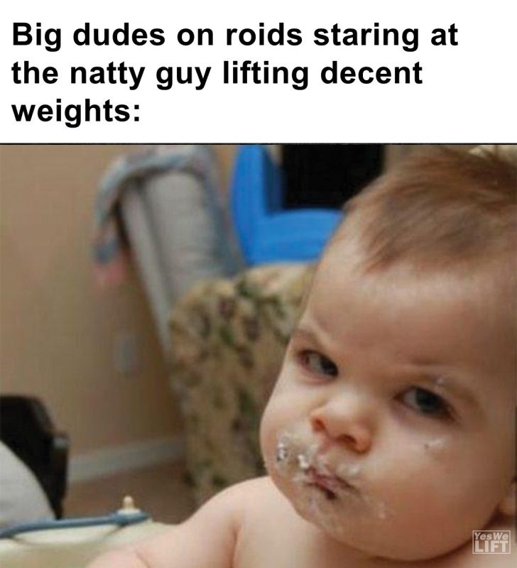 366 - Big Dudes On Roids Staring At The Natty Guy Lifting Decent Weights