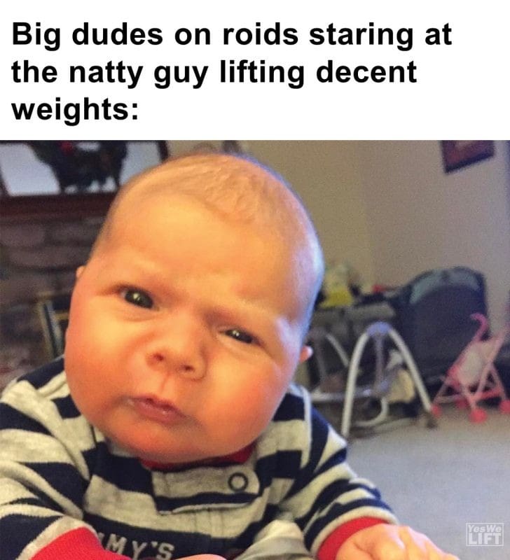 391 - Big Dudes On Roids Staring At The Natty Guy Lifting Decent Weights