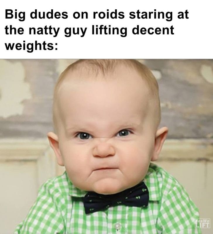 392 - Big Dudes On Roids Staring At The Natty Guy Lifting Decent Weights