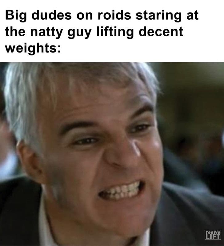 394 - Big Dudes On Roids Staring At The Natty Guy Lifting Decent Weights