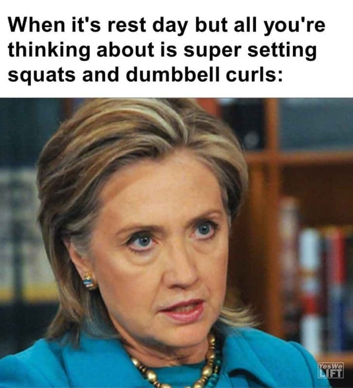 395 - When It's Rest Day But All You're Thinking About Is Super Setting Squats And Dumbbell Curls