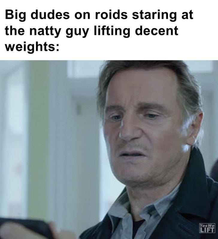 396 - Big Dudes On Roids Staring At The Natty Guy Lifting Decent Weights