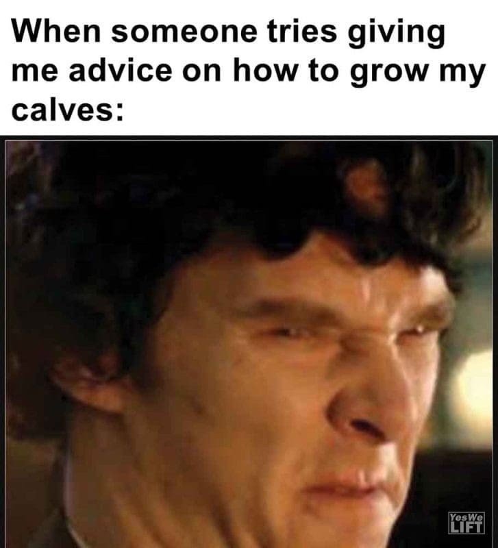 406 - When Someone Tries Giving Me Advice On How To Grow My Calves