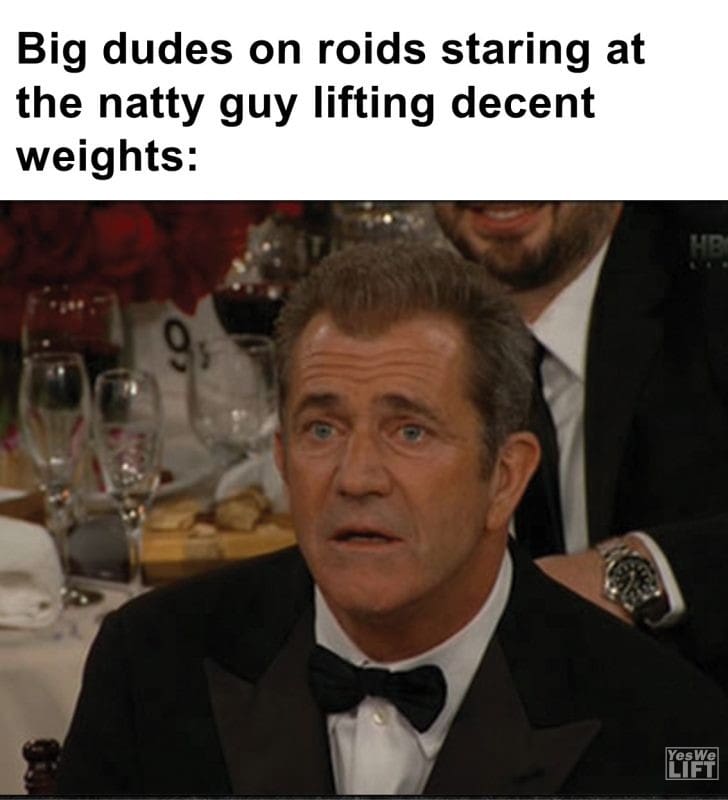 408 - Big Dudes On Roids Staring At The Natty Guy Lifting Decent Weights