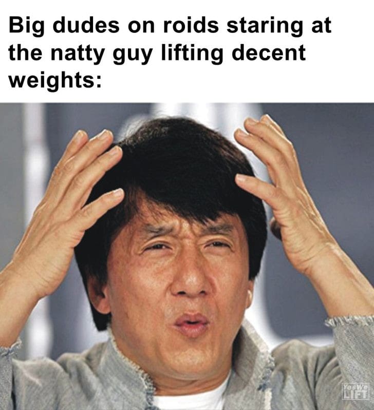 409 - Big Dudes On Roids Staring At The Natty Guy Lifting Decent Weights
