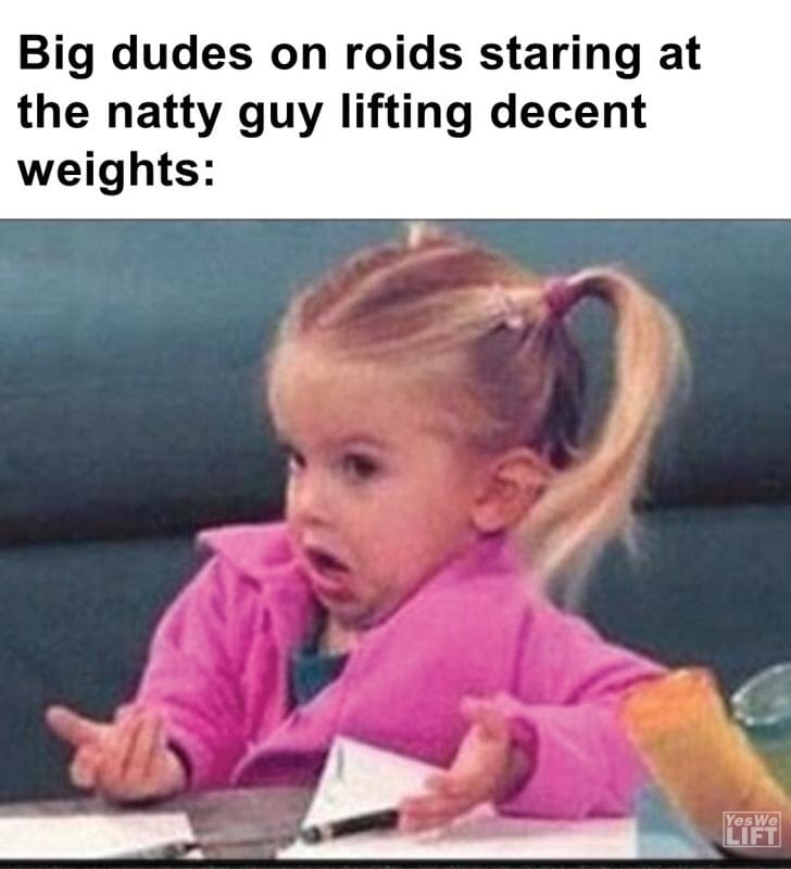 412 - Big Dudes On Roids Staring At The Natty Guy Lifting Decent Weights