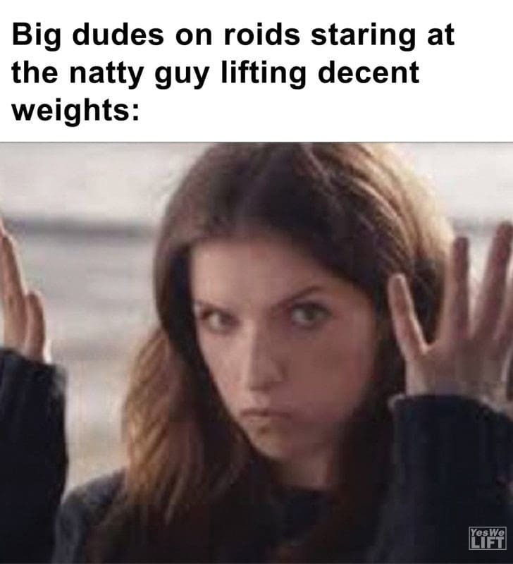 417 - Big Dudes On Roids Staring At The Natty Guy Lifting Decent Weights