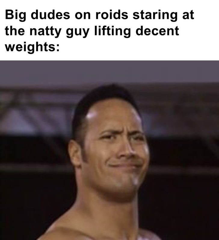 418 - Big Dudes On Roids Staring At The Natty Guy Lifting Decent Weights