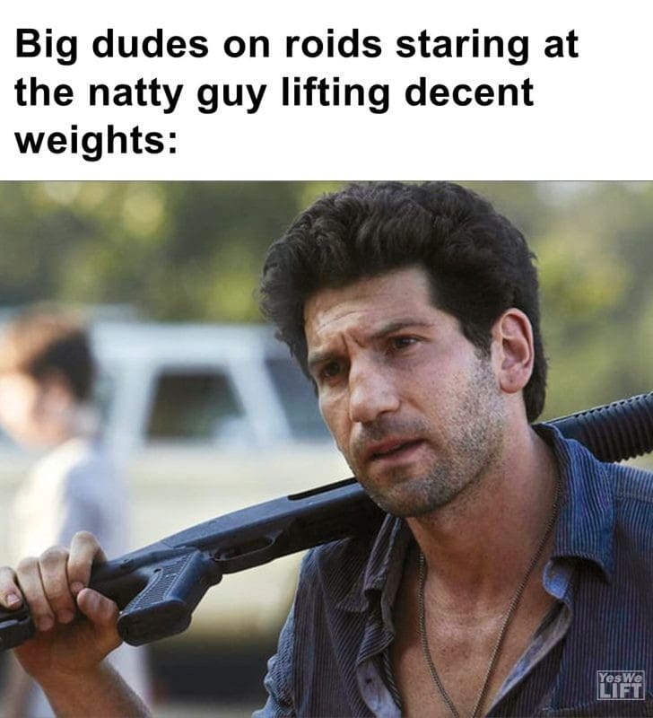 419 - Big Dudes On Roids Staring At The Natty Guy Lifting Decent Weights