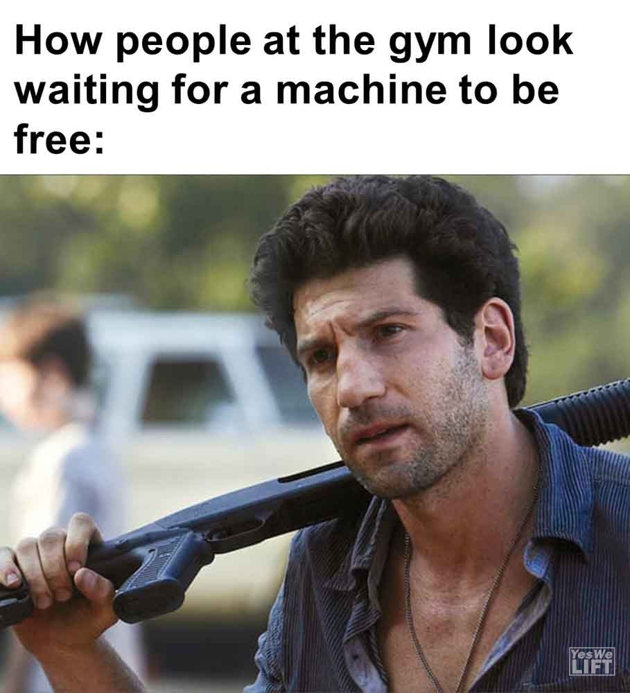 419 - How People At The Gym Look Waiting For A Machine To Be Free
