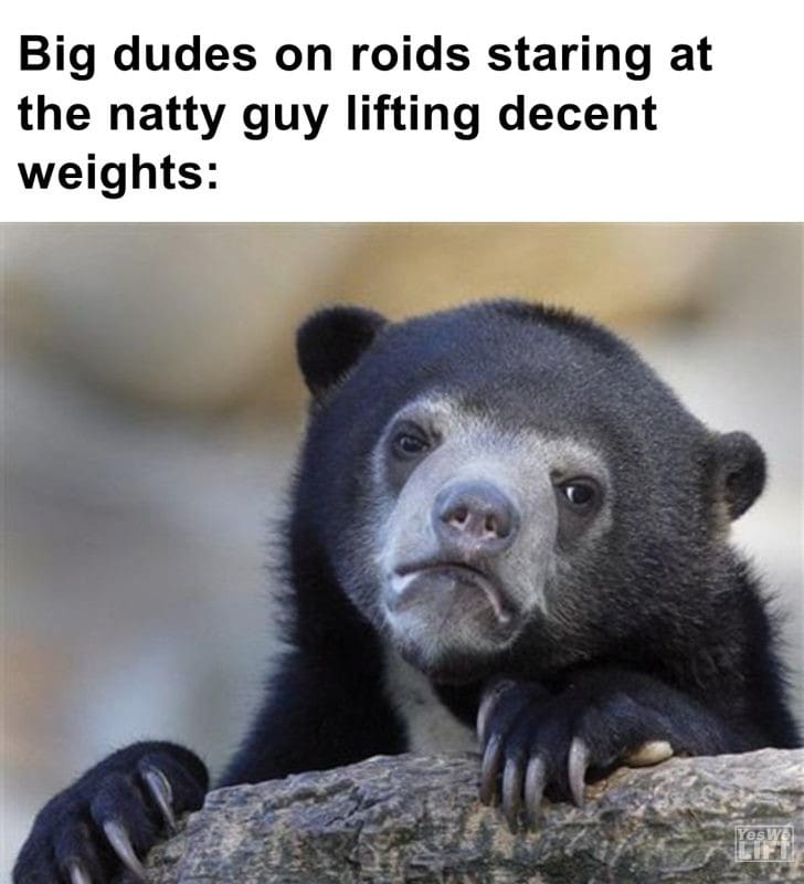421 - Big Dudes On Roids Staring At The Natty Guy Lifting Decent Weights