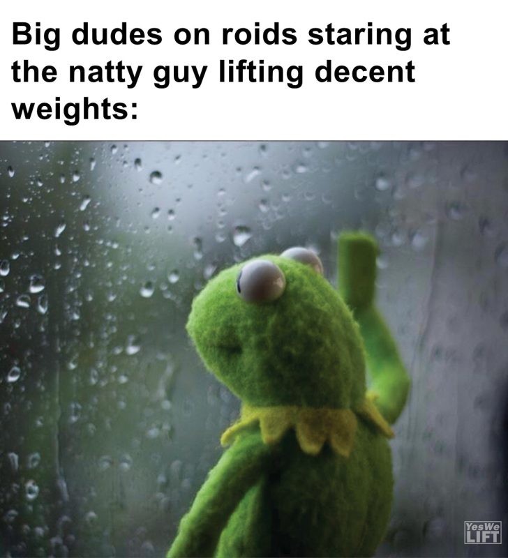 422 - Big Dudes On Roids Staring At The Natty Guy Lifting Decent Weights