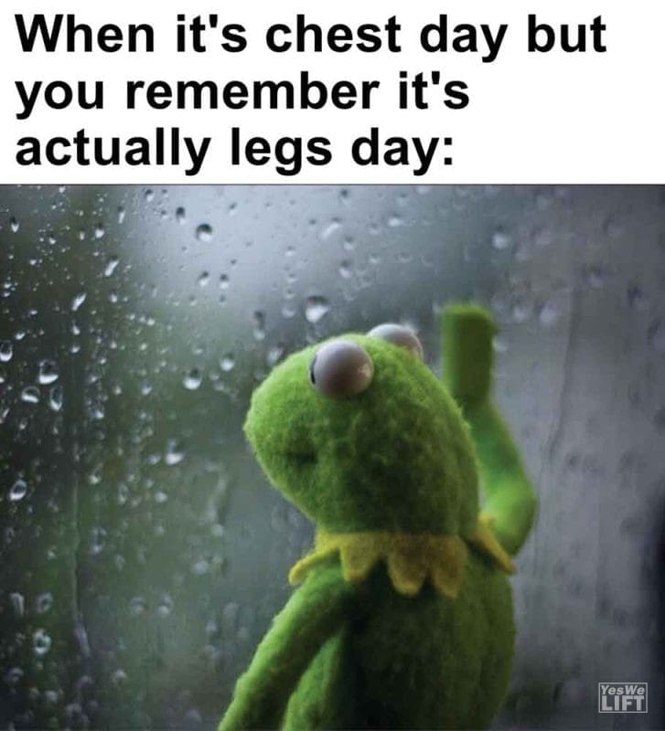 422 - When It's Chest Day But You Remember It's Actually Legs Day