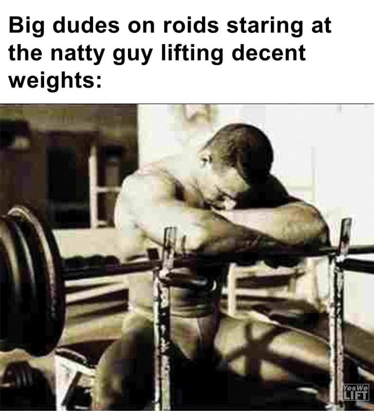 426 - Big Dudes On Roids Staring At The Natty Guy Lifting Decent Weights