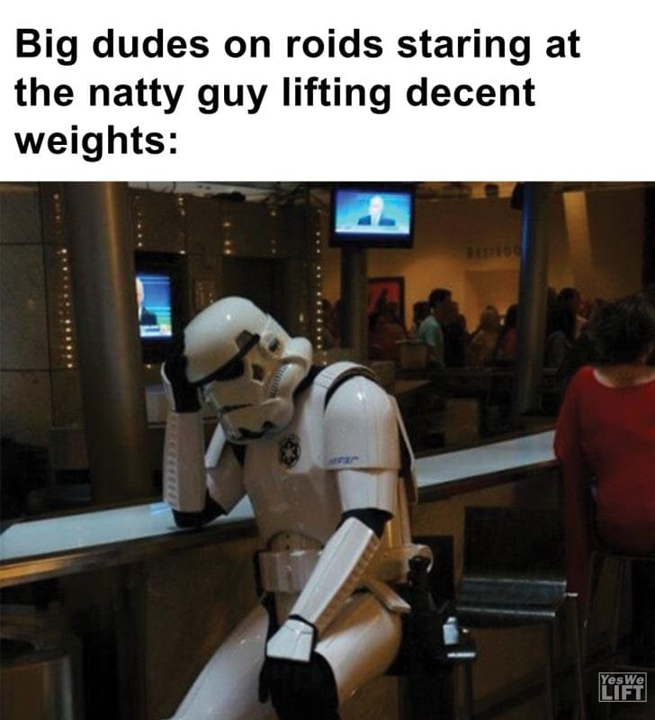 428 - Big Dudes On Roids Staring At The Natty Guy Lifting Decent Weights