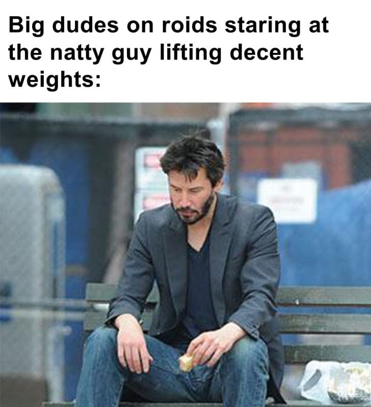 430 - Big Dudes On Roids Staring At The Natty Guy Lifting Decent Weights