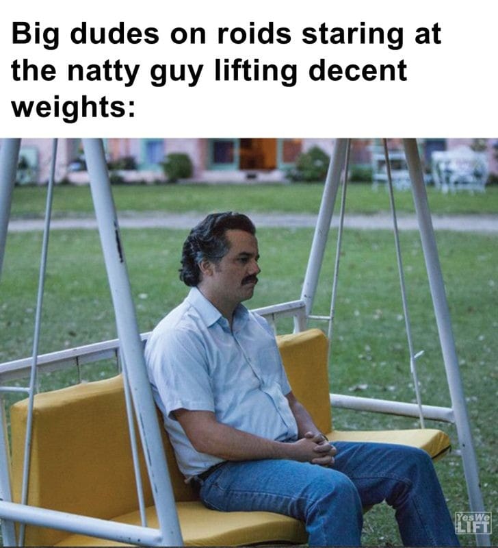 431 - Big Dudes On Roids Staring At The Natty Guy Lifting Decent Weights