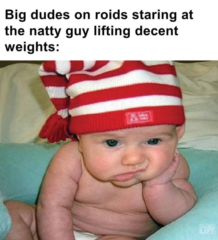 433 - Big Dudes On Roids Staring At The Natty Guy Lifting Decent Weights
