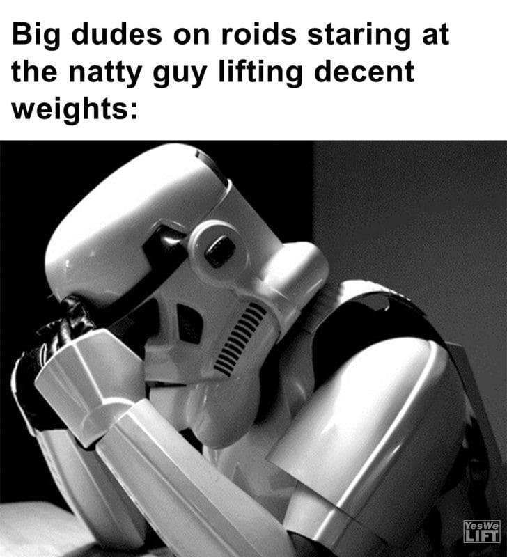 436 - Big Dudes On Roids Staring At The Natty Guy Lifting Decent Weights